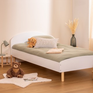 Lit enfant simple Sweetie 90x190 Blanc - Atmosphera For Kids