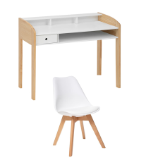 Bureau primaire Tod avec chaise blanc - Atmosphera