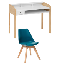 Bureau primaire Tod avec chaise bleu - Atmosphera