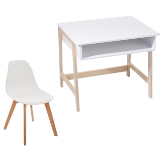 Ensemble Bureau maternelle avec la chaise Blanc - Atmosphera For Kids