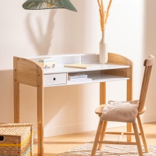 Bureau primaire en bois Tod Blanc - Atmosphera For Kids