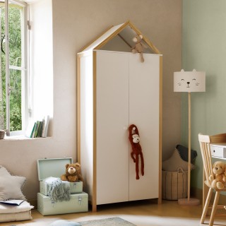 Armoire pour enfant en bois Kima Blanc - Atmosphera For Kids