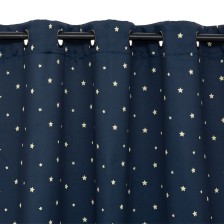 Rideau enfant occultant Espace 135x260 Bleu - Atmosphera For Kids