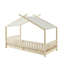 Lit tente avec barrière Rêves de Forêt 90x190 - Laïba Kids