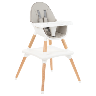 Chaise haute bébé 3 en 1 Gris - Kikka boo