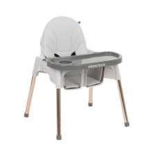 Chaise haute bébé 2 en 1 Sky-High Gris - Kikka boo