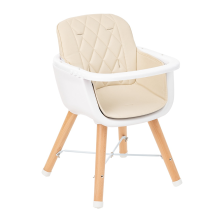 Chaise Haute 2 en 1 Woody Beige - Kikka boo