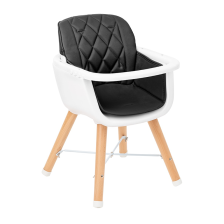 Chaise Haute 2 en 1 Woody Noire - Kikka boo