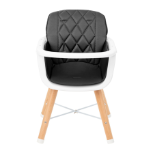 Chaise Haute 2 en 1 Woody Noire - Kikka boo