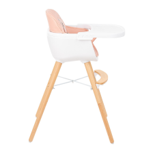 Chaise Haute 2 En 1 Woody Rose - Kikka boo