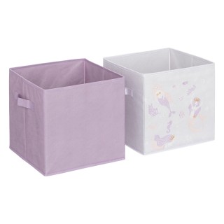 Set de 2 bacs de rangement Sirène - Atmosphera For Kids