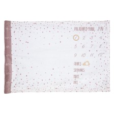 Couverture étape bébé 120x80 Rose - Atmosphera For Kids