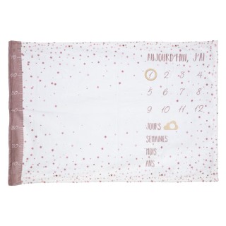 Couverture étape bébé 120x80 Rose - Atmosphera For Kids