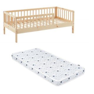 Ensemble Lit enfant Nid Douillet Naturel 70x140 avec matelas enfant 70x140 - Laïba Kids