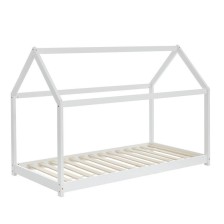 Ensemble Lit Cabane des Rêveries Blanc 70x140 avec matelas enfant 70x140 - Laïba Kids