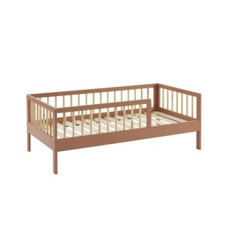 Ensemble Lit enfant Luna 70x140 Terracotta avec matelas enfant 70x140 - Laïba Kids