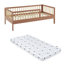 Ensemble Lit enfant Luna 70x140 Terracotta avec matelas enfant 70x140 - Laïba Kids