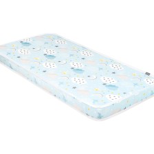 Ensemble Lit Cabane des Rêveries Blanc 70x140 avec matelas enfant Bleu 70x140 - Laïba Kids