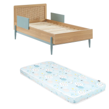 Ensemble Lit enfant Refuge Magique Bleu 70x140 avec matelas enfant Bleu 70x140 - Laïba Kids