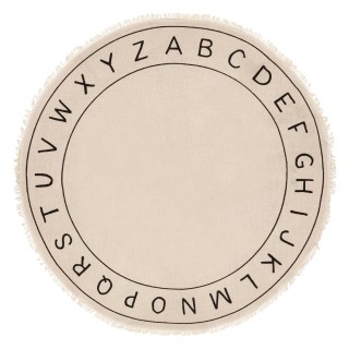 Tapis rond alphabet D 120 Blanc - Atmosphera For Kids