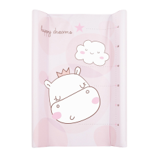 Matelas à langer bébé PVC 70x50 Hippo Rose - Kikka Boo