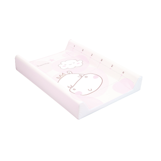 Matelas à langer bébé PVC 70x50 Hippo Rose - Kikka Boo