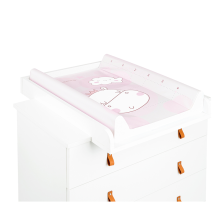 Matelas à langer bébé PVC 70x50 Hippo Rose - Kikka Boo