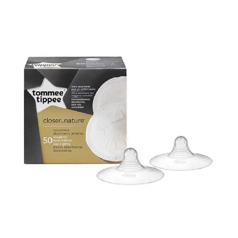 Tommee Tippee Kit de 50 coussinets + 2 protège-mamelons Tommee Tippee Kit de 50 coussinets + 2 protège-mamelons