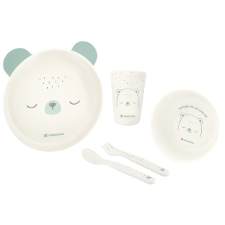 Set de repas enfant 5 pcs Ours Vert Menthe - Kikka Boo