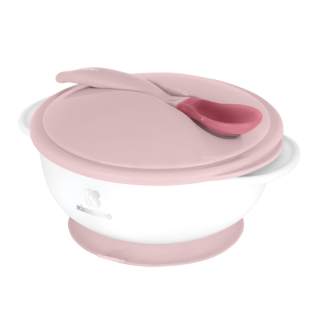 Bol avec cuillère thermosensible Rose - Kikka Boo