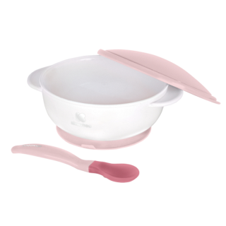 Bol avec cuillère thermosensible Rose - Kikka Boo