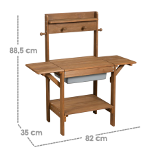 Cuisine de jeu enfant extérieur bois massif Marron - Roba