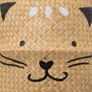 Panier de rangement pliant roseau chat D 35 - Atmosphera For Kids