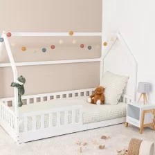 Ensemble Lit cabane Oasis Blanc 90x190 avec matelas enfant 90x190x10 - Laïba Kids Ensemble Lit cabane Oasis Blanc 90x190 avec matelas enfant 90x190x10 - Laïba Kids