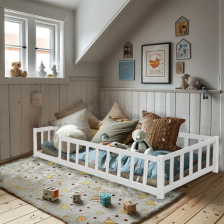 Lit barrière Lanterne Magique 90x190 Blanc - Laïba Kids
