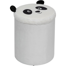 Pouf De Rangement Pliant Panda Blanc - Atmosphera For Kids Pouf De Rangement Pliant Panda Blanc - Atmosphera For Kids