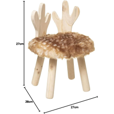 Tabouret Enfant Cerf Beige - Atmosphera For Kids Tabouret Enfant Cerf Beige - Atmosphera For Kids