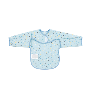 Bavoir Bébé Imperméable Arty Velcro Eva 4m+ Bleu - Kikkaboo