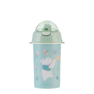 Tasse avec paille 450ml Music Fest 4+ Vert - Kikkaboo