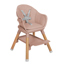 Chaise haute 3+ Woody 6 en 1 Rose - Kikkaboo Chaise haute 3+ Woody 6 en 1 Rose - Kikkaboo