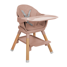 Chaise haute 3+ Woody 6 en 1 Rose - Kikkaboo Chaise haute 3+ Woody 6 en 1 Rose - Kikkaboo