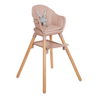 Chaise haute 3+ Woody 6 en 1 Rose - Kikkaboo