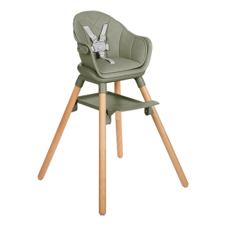 Chaise haute 3+ Woody 6 en 1 Vert - Kikkaboo