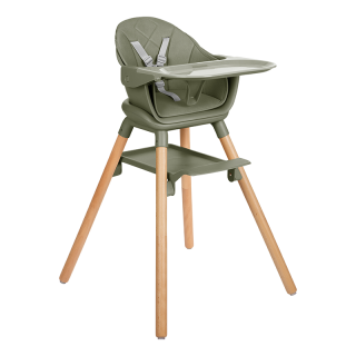 Chaise haute 3+ Woody 6 en 1 Vert - Kikkaboo