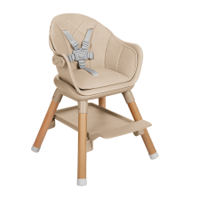 Chaise haute 3+ Woody 6 en 1 Beige - Kikkaboo Chaise haute 3+ Woody 6 en 1 Beige - Kikkaboo