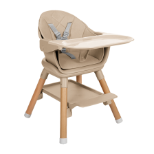 Chaise haute 3+ Woody 6 en 1 Beige - Kikkaboo Chaise haute 3+ Woody 6 en 1 Beige - Kikkaboo