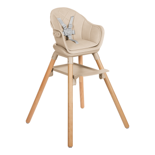 Chaise haute 3+ Woody 6 en 1 Beige - Kikkaboo