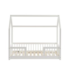 Lit Cabane Avec Barrières DodoLand Blanc 70x140 - Laïba Kids Lit Cabane Avec Barrières DodoLand Blanc 70x140 - Laïba Kids