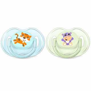Sucettes Classic Tigre / Hippopotame 0-6m - Philips Avent