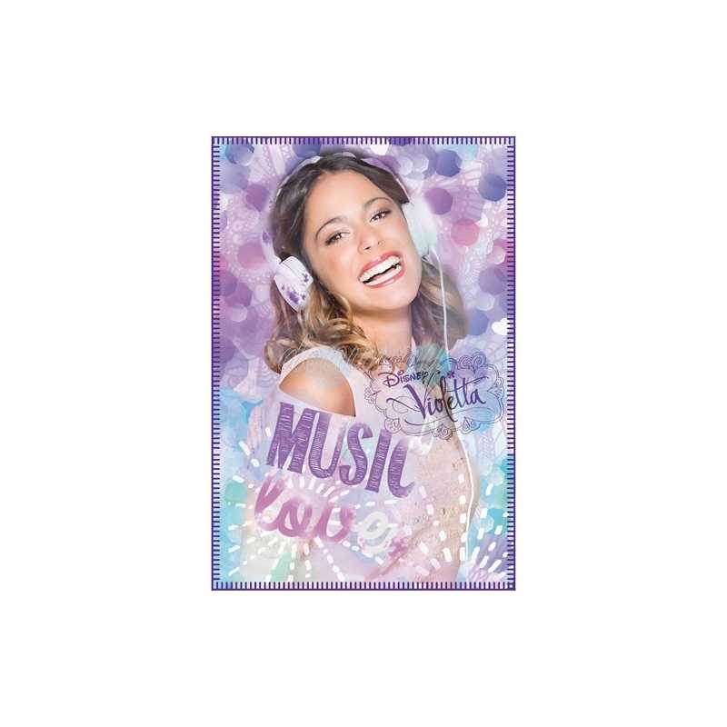 Couverture polaire Plaid Violetta Disney Music Love 120 x 140 cm